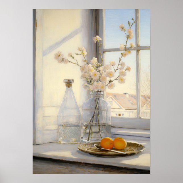 Still Life Arrangement on a Window Sill Poster (Front)