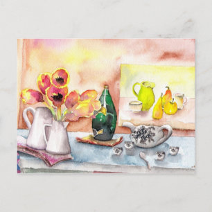 still life art postcard