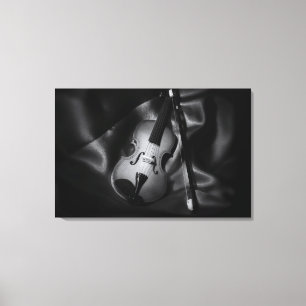 Still-life b&W image of a violin Canvas Print