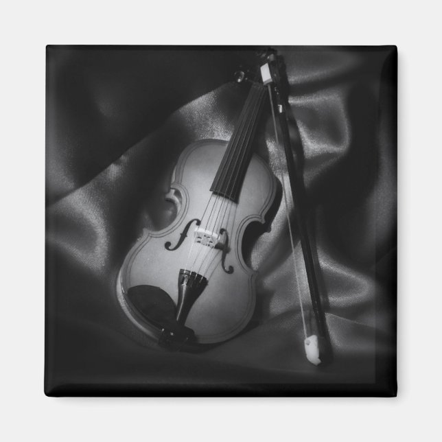 Still-life b&W image of a violin Magnet (Front)