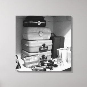Still Life B/W Photograph Makeup Collection Canvas Print