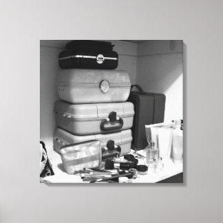 Still Life B/W Photograph Makeup Collection Canvas Print