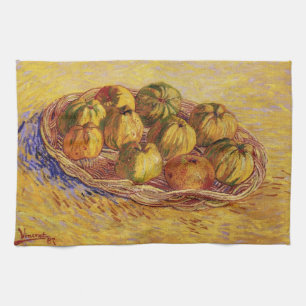 Still Life, Basket of Apples by Vincent van Gogh Tea Towel