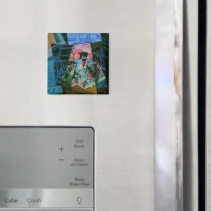 Still Life Before an Open Window by Juan Gris Magnet