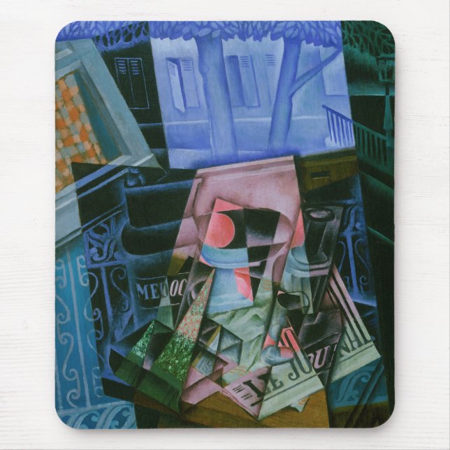 Still Life Before an Open Window by Juan Gris Mouse Mat (Front)