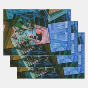 Still Life Before an Open Window by Juan Gris Wrapping Paper Sheet