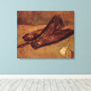Still Life Bloaters and Garlic by Vincent van Gogh Canvas Print