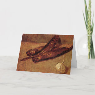 Still Life Bloaters and Garlic by Vincent van Gogh Card