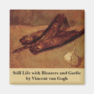 Still Life Bloaters and Garlic by Vincent van Gogh Magnet