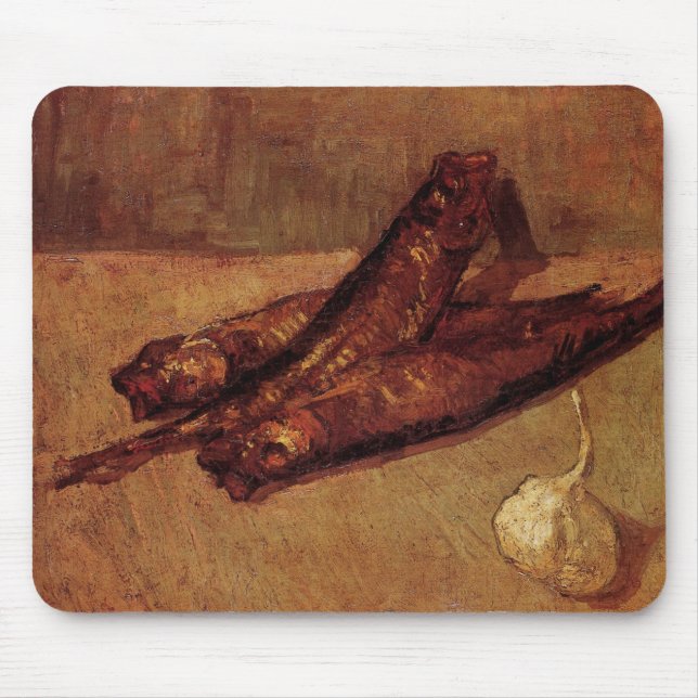 Still Life Bloaters and Garlic by Vincent van Gogh Mouse Mat (Front)