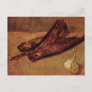 Still Life Bloaters and Garlic by Vincent van Gogh Postcard