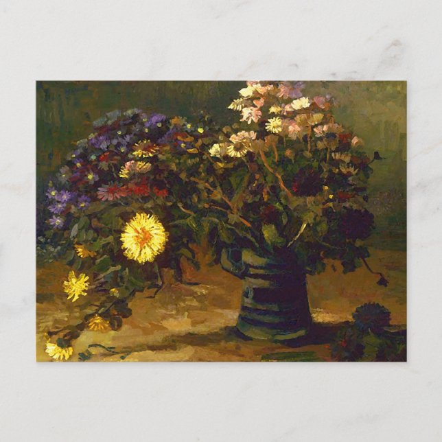 Still Life Bouquet of Daisies Van Gogh Fine Art Postcard (Front)