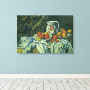 Still Life, Curtain and Pitcher by Paul Cezanne Canvas Print