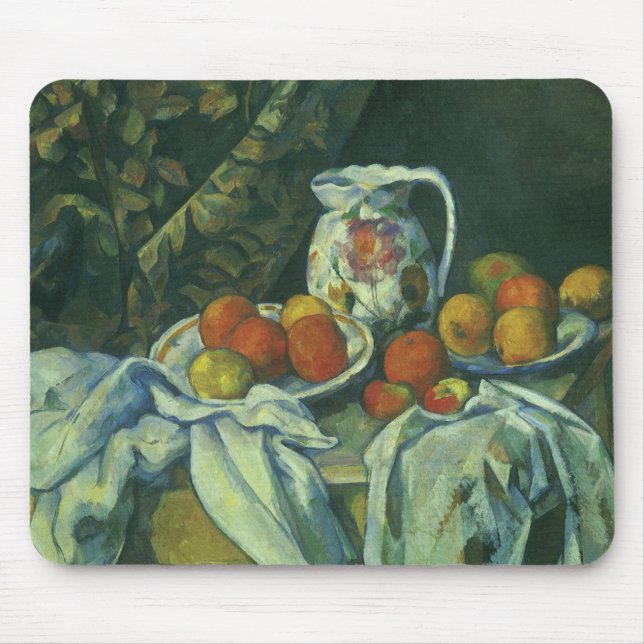 Still Life, Curtain and Pitcher by Paul Cezanne Mouse Mat (Front)