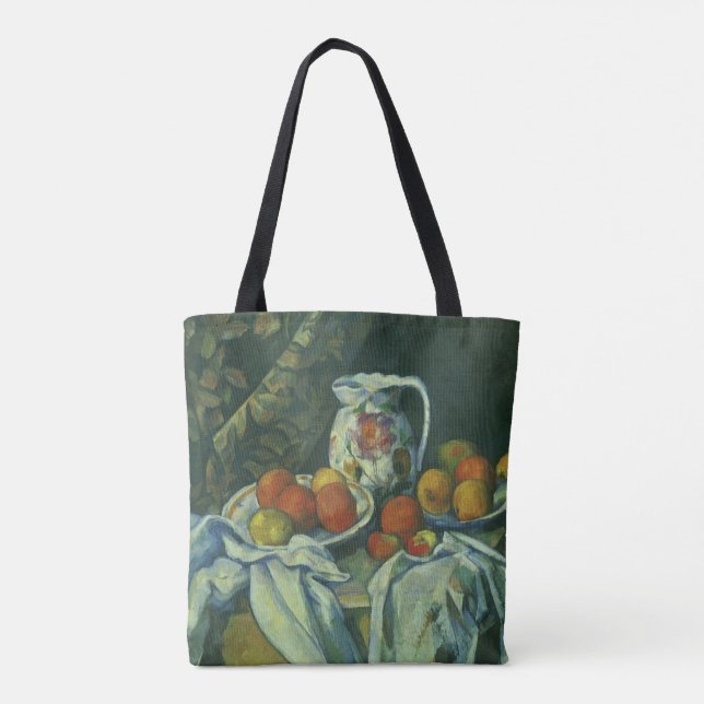 Still Life, Curtain and Pitcher by Paul Cezanne Tote Bag (Back)