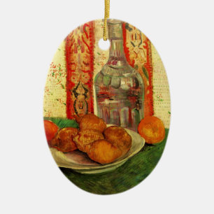 Still Life Decanter and Lemons by Vincent van Gogh Ceramic Tree Decoration