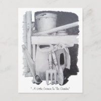 still life drawing of garden tools for gardeners