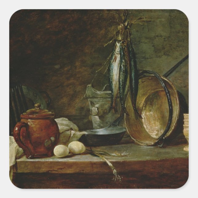 Still life: Fast Day Menu, 1731 Square Sticker (Front)