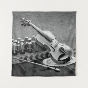 Still life fine art photography on musician techno tapestry