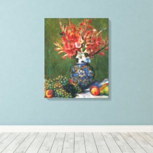 Still Life Flowers and Fruit by Pierre Renoir Canvas Print