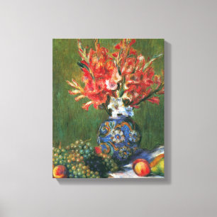 Still Life Flowers and Fruit by Pierre Renoir Canvas Print