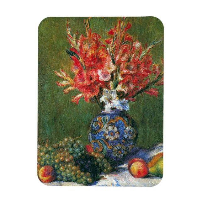 Still Life Flowers and Fruit by Pierre Renoir Magnet (Vertical)