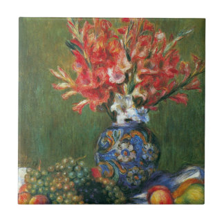 Still Life Flowers and Fruit by Pierre Renoir Tile