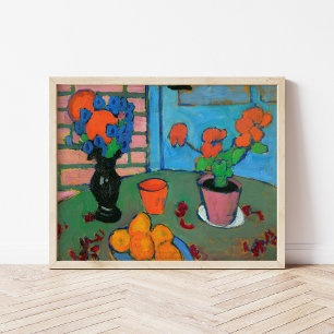 Still Life Flowers and Oranges von Jawlensky Poster