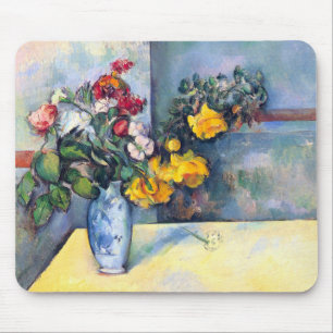 Still Life Flowers in a Vase By Paul Cezanne Mouse Mat