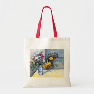 Still Life Flowers in a Vase By Paul Cezanne Tote Bag