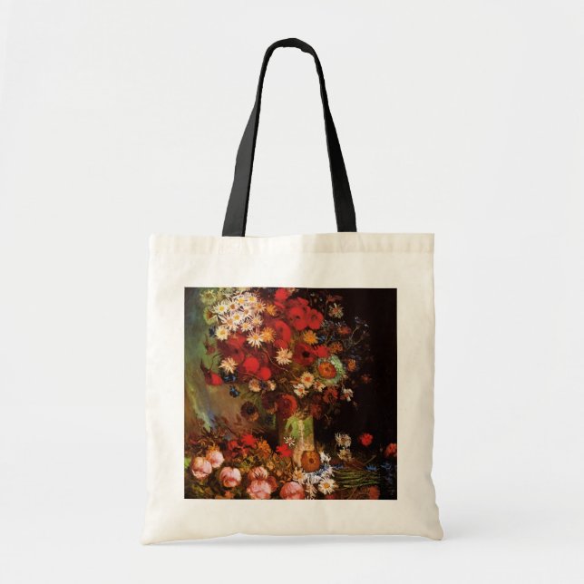 Still Life Flowers in a Vase by Vincent van Gogh Tote Bag (Front)
