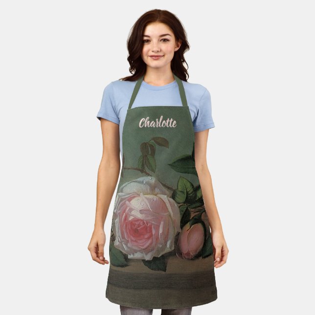 Still Life Flowers on a Ledge by Otto Ottesen Apron (Worn)