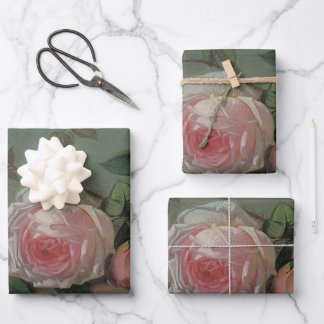 Still Life Flowers on a Ledge by Otto Ottesen Wrapping Paper Sheet