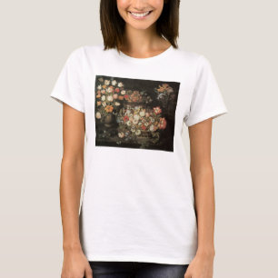 Still Life Flowers, Vintage Floral Baroque T-Shirt