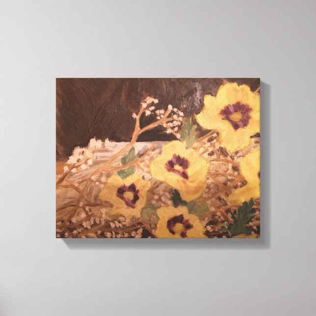 Still Life ,Flowers within a Log SARR Canvas Print (Front)