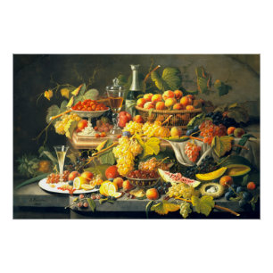 Still Life: Fruit 1855 By Severin Roesen - Poster