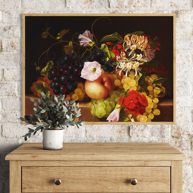 Still Life  Fruit and Flowers by Adelheid Dietrich Photo Print (Creator Uploaded)