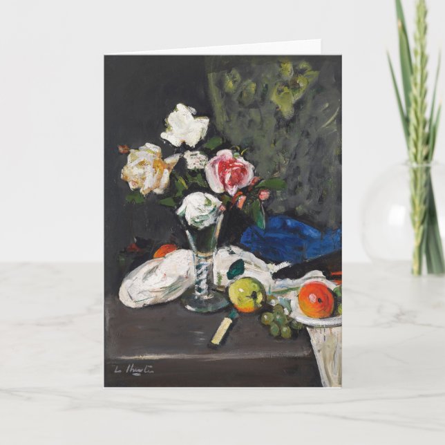 Still Life Fruit and Roses | George Leslie Hunter Card (Front)