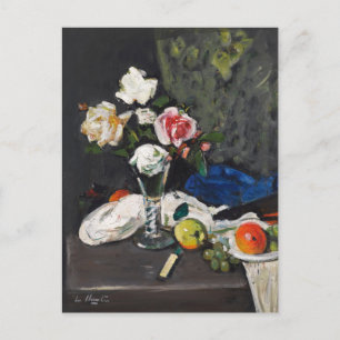 Still Life Fruit and Roses George Leslie Hunter Postcard