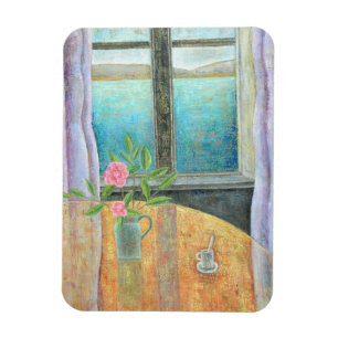Still Life in Window with Camellia 2012 Magnet