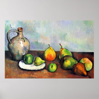 Still Life, Jar and Fruit by Paul Cezanne Poster