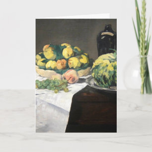 Still Life Lemon Peaches by Manet Impressionist Card
