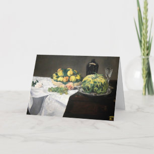 Still Life Lemon Peaches by Manet Impressionist Card