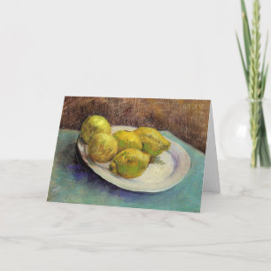 Still Life Lemons on a Plate by Vincent van Gogh Card