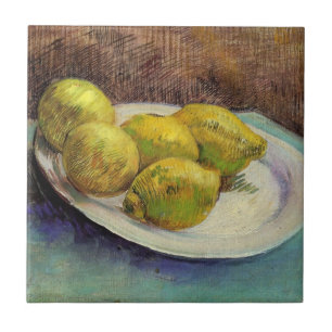 Still Life Lemons on a Plate by Vincent van Gogh Tile