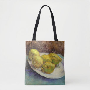 Still Life Lemons on a Plate by Vincent van Gogh Tote Bag