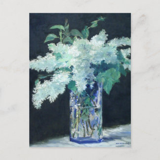 Still Life Lilac Bouquet by Manet Impressionist Postcard