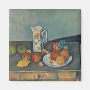 Still Life, Milk Jug and Fruit on a Table, Cezanne Magnet