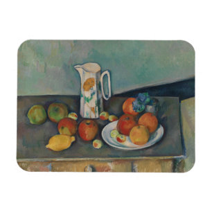 Still Life, Milk Jug and Fruit on a Table, Cezanne Magnet