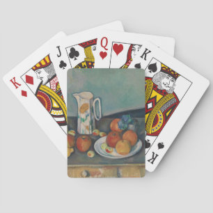 Still Life, Milk Jug and Fruit on a Table, Cezanne Playing Cards